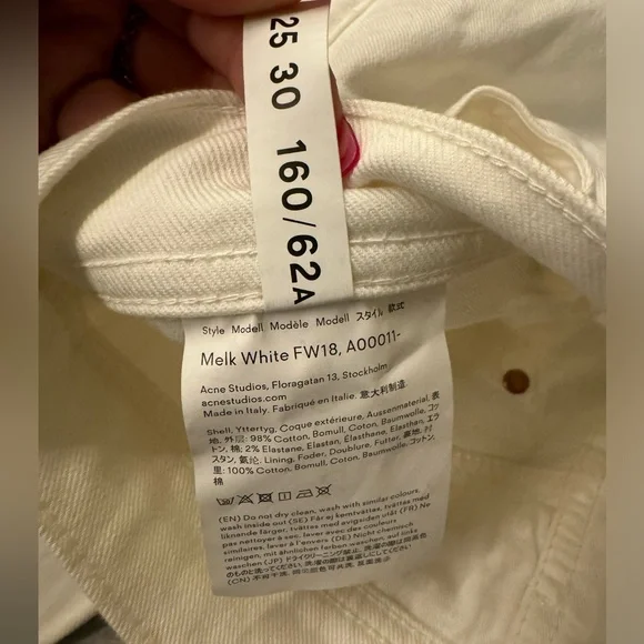 Women’s Acne Studios Slim White Mom Jeans